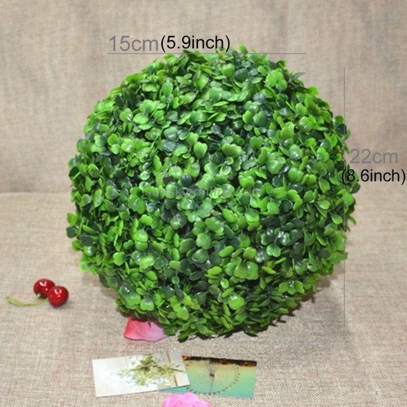 Artificial Aglaia Odorata Plant Ball Topiary Wedding Event Home Outdoor Decoration Hanging Ornament, Diameter: 8.7 inch