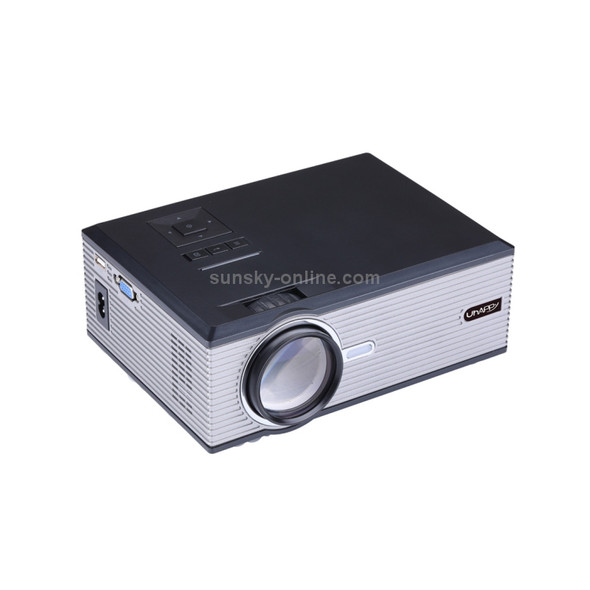 UHAPPY U88 Single LCD Panel 1080P LED HD Mini Projector with Remote Control, Support VGA / USB / SD / HDMI / 3.5mm Audio port / AV / TV (Black)