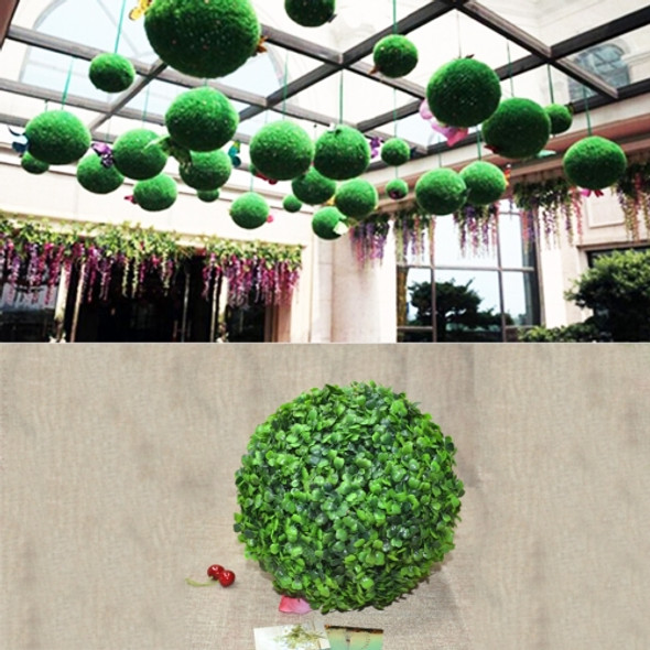 Artificial Aglaia Odorata Plant Ball Topiary Wedding Event Home Outdoor Decoration Hanging Ornament, Diameter: 14.7 inch