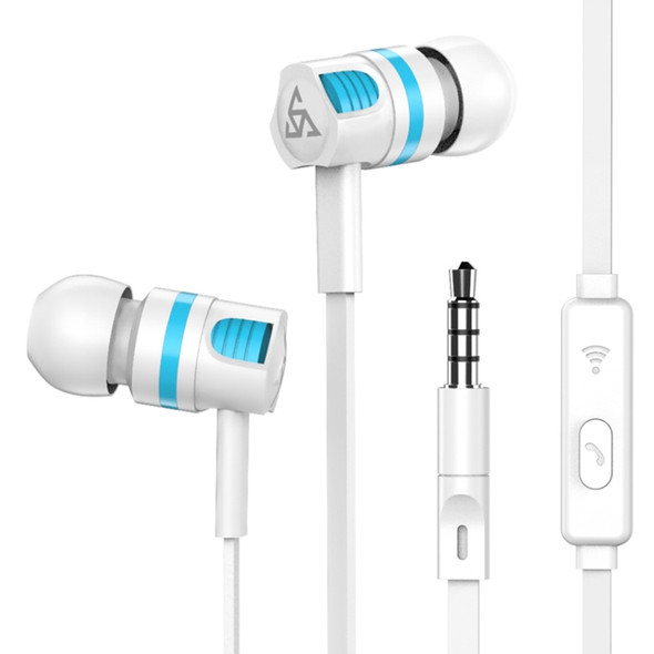 Super Bass Stereo Earphone with Microphone for Samsung / Xiaomi Mobile Phone(White Earphone)