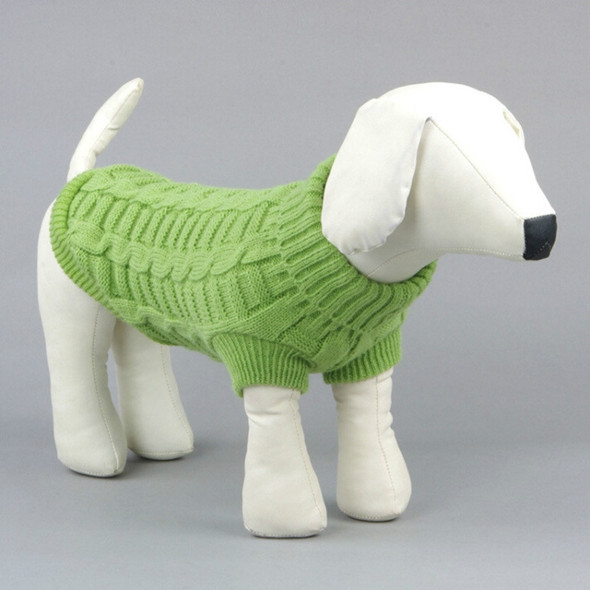 High-elastic Solid Color Dog Sweater Teddy Dog Clothes, Size:S(Green)