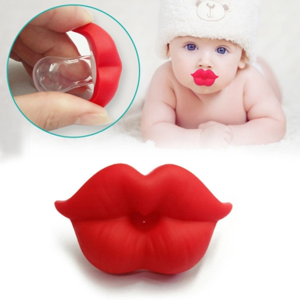 3 PCS Newborn Pacifier Red Lips Dummy Pacifiers Funny Silicone Baby Nipples Teether Soothers Pacifier(Red)