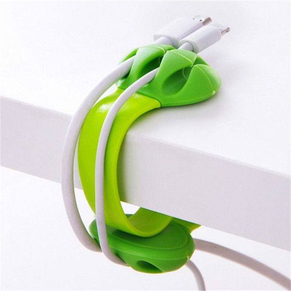 3 PCS Desktop Plug Wire Finishing Fixing Clip Winder Clip Cable Organizer(Green)