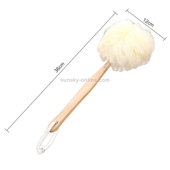2 PCS Long Handle Hanging Soft Mesh Body Shower Brush(White)