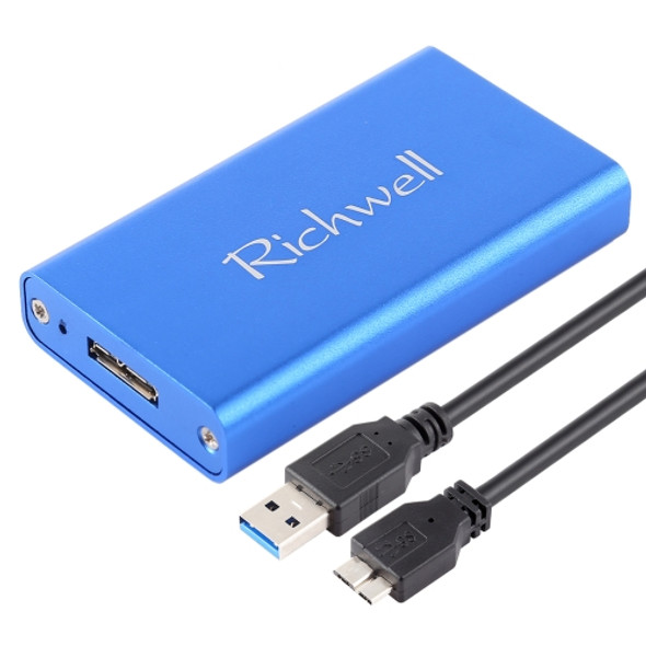Richwell SSD R15-SSD-480GB 480GB 2.5 inch mSATA to USB3.0 Super-speed Interface Mobile Hard Disk Drive(Blue)
