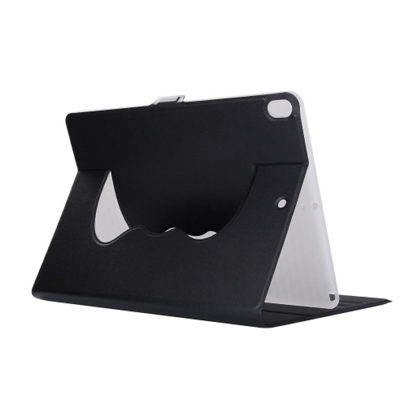 Horizontal Flip Solid Color Elastic Force Leather Case with 360 Degrees Rotation Holder for iPad Pro 10.5 inch (Black)