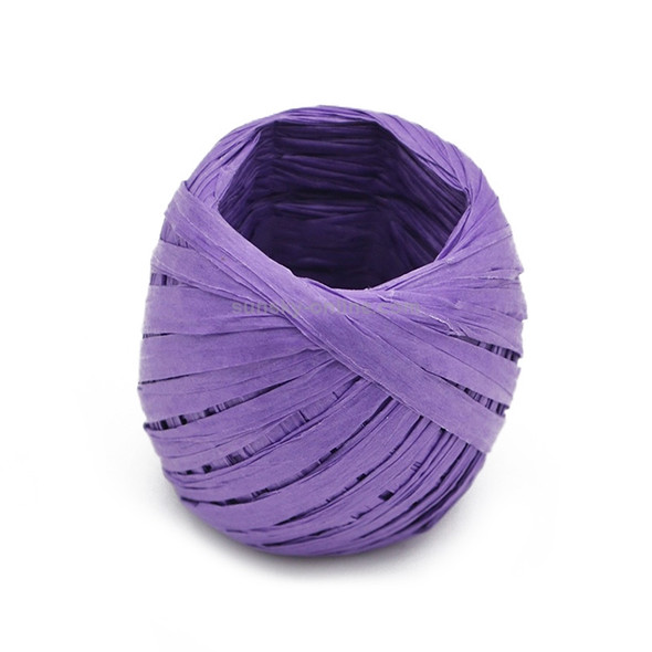 3 PCS 20M Paper Rope Raffia Ribbon Natural Lace Rope Gift Box Wrapping DIY Decoration(Purple )