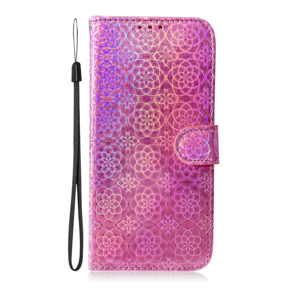 For Galaxy Note 9 Solid Color Colorful Magnetic Buckle Horizontal Flip PU Leather Case with Holder & Card Slots & Wallet & Lanyard(Pink)