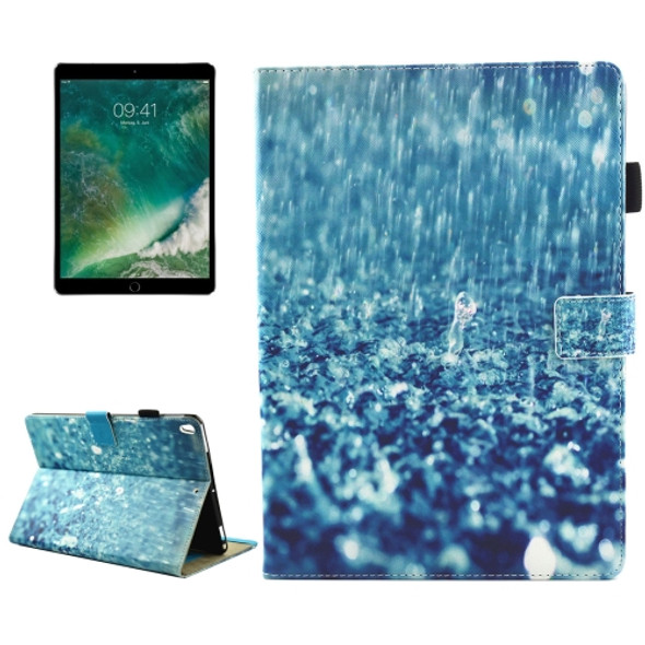 For iPad Pro 10.5 inch Raindrop Pattern Horizontal Flip Leather Protective Case with Holder & Card Slots & Wallet & Pen Slot &Sleep / Wake-up