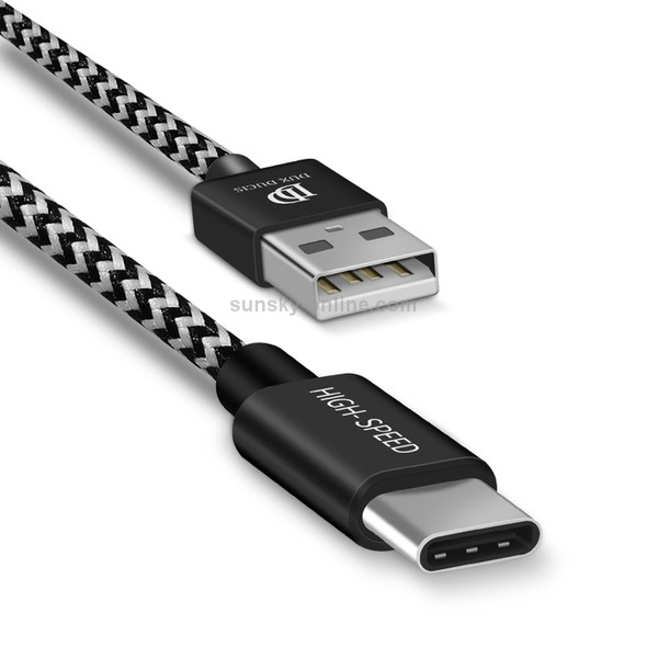 DUX DUCIS 0.25m 2A USB-C / Type-C Braided Data Cable