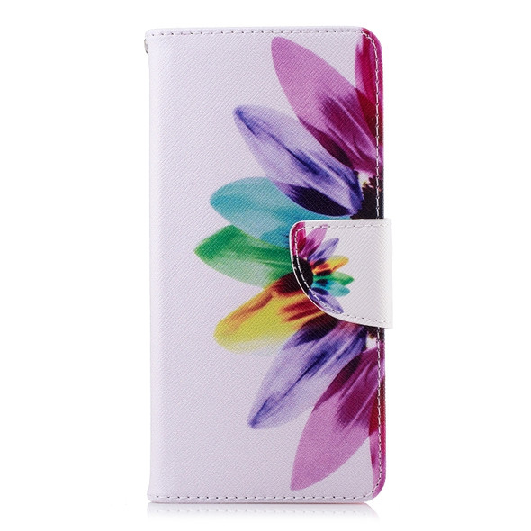 Colored Drawing Pattern Horizontal Flip Leather Case for Nokia 5.1, with Holder & Card Slots & Wallet(Sunflower)