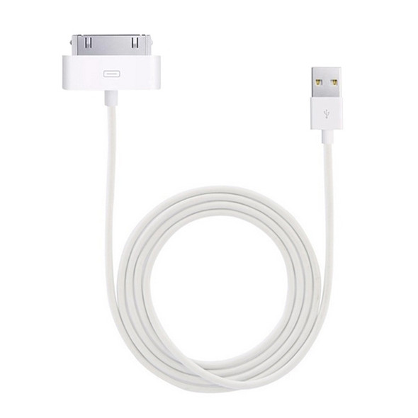 2m USB Double Sided Sync Data / Charging Cable, For iPhone 4 & 4S / iPhone 3GS / 3G / iPad 3 / iPad 2 / iPad / iPod Touch(White)