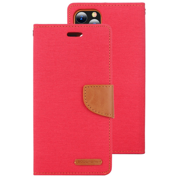 For iPhone 11 Pro MERCURY GOOSPERY CANVAS DIARY Canvas Texture Horizontal Flip Leather Case with Card Slots & Wallet & Holder(Red)