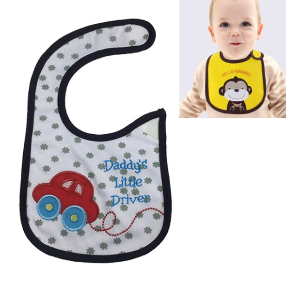 3 PCS Baby Bibs Cute Cartoon Pattern Toddler Baby Waterproof Saliva Towel Cotton Fit 0-3 Years Old  Infant Burp Cloths(Car)