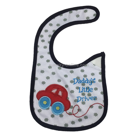 3 PCS Baby Bibs Cute Cartoon Pattern Toddler Baby Waterproof Saliva Towel Cotton Fit 0-3 Years Old  Infant Burp Cloths(Car)