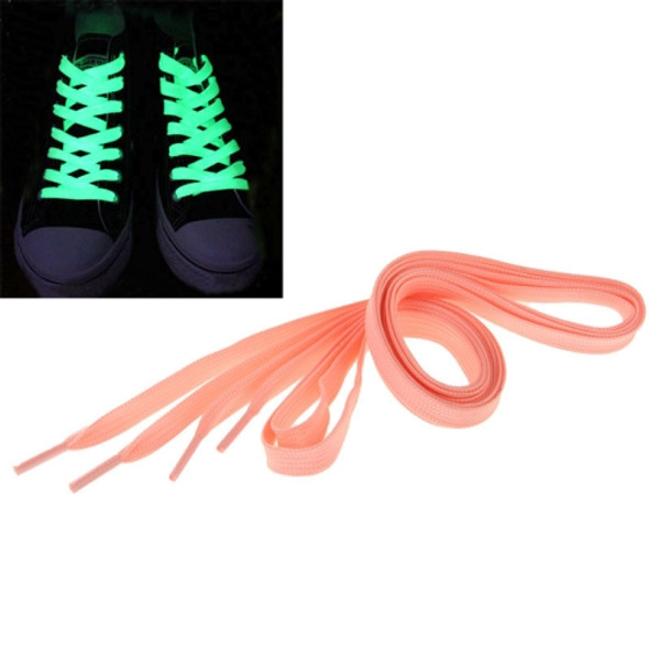 2 PCS Fashion Sports Fluorescent Color Flat Shoelaces(Pink)