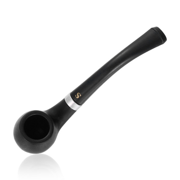 Retro Durable Wood Black Curved Tobacco Cigar Smoke Tube Pipe Smoking Accessories