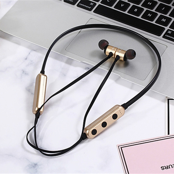 MG-G17 Bluetooth 4.2 Sport Wireless Bluetooth Earphone, Support Card(Gold)