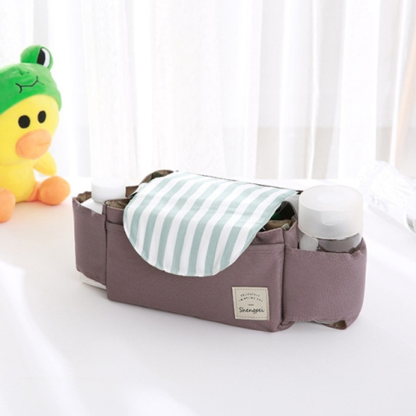 Baby Stroller Accessories Bag Bottle Bag Stroller Organizer Baby Carriage Cup Bag(Mint Stripes)