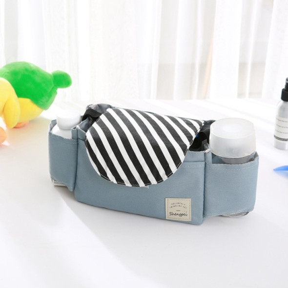 Baby Stroller Accessories Bag Bottle Bag Stroller Organizer Baby Carriage Cup Bag(Black Strips)