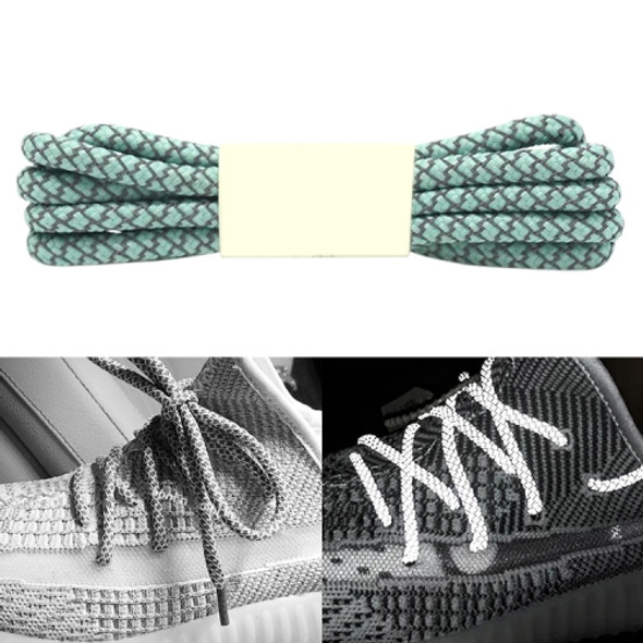 Reflective Shoe laces Round Sneakers ShoeLaces Kids Adult Outdoor Sports Shoelaces, Length:100cm(Light Green)
