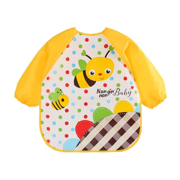 Baby Bibs Waterproof Long Sleeve Apron, Size:One Size(Bee)