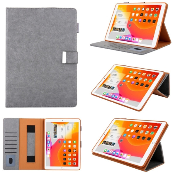 For iPad Pro 11 inch ?2018? Business Style Horizontal Flip Leather Case with Holder & Card Slot & Photo Frame & Wallet & Hand Strap & Sleep / Wake-up Function(Grey)