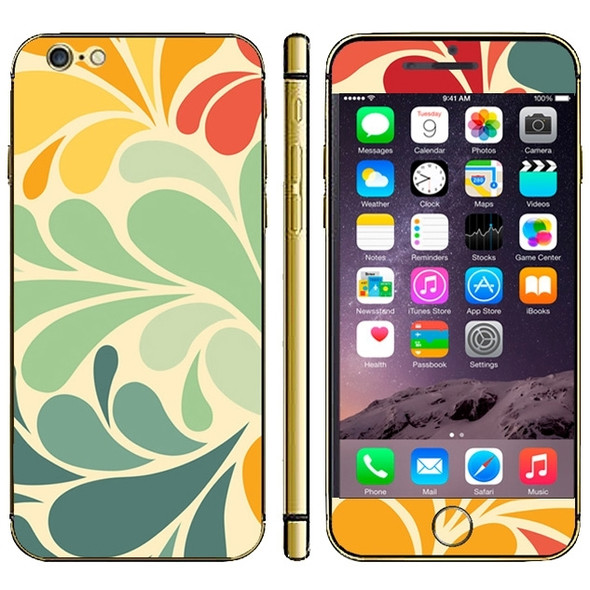 Colorful Leaves Pattern Mobile Phone Decal Stickers for iPhone 6 & 6S