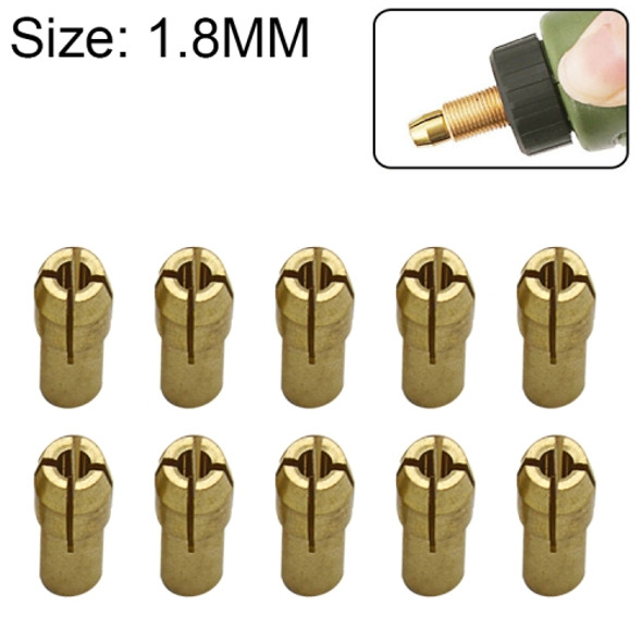 10 PCS Three-claw Copper Clamp Nut for Electric Mill Fittings?Bore diameter: 1.8mm