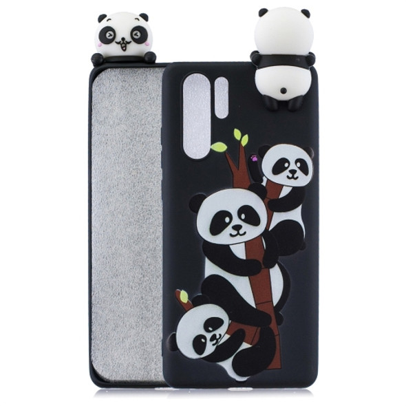 For Huawei P30 Pro Shockproof Cartoon TPU Protective Case(Three Pandas)