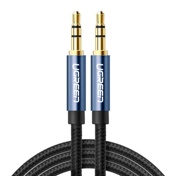 Ugreen AV112 Audio Cable 3.5mm Speaker Line Aux Cable, Length:0.5m(Blue)