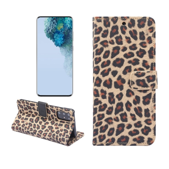 For Galaxy S20+ Leopard Pattern Horizontal Flip Leather Case with Holder & Card Slots(Yellow)