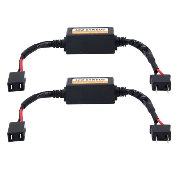 2 PCS H7 Car Auto LED Headlight Canbus Warning Error-free Decoder Adapter for DC 9-16V/20W-40W