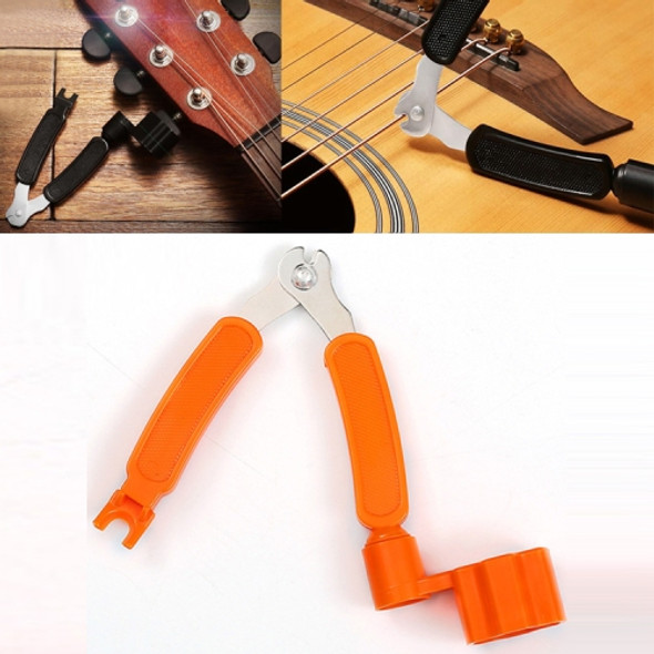 Guitar String Changing Tool Set String Trimmer Winding String Winding Three-in-one Clamp Guitar Accessories(Yellow Wihout Paper Jam)