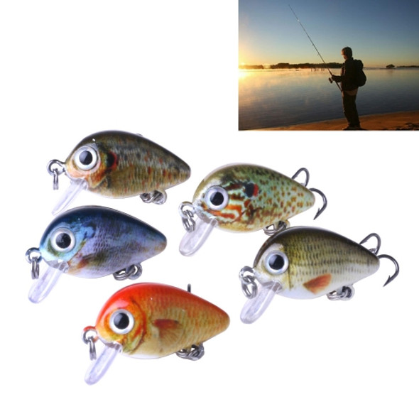 HENGJIA 5 PCS 2.7cm/1.5g Luya Rock Fishing Lures Bait Bionic Kit with Plastic Box