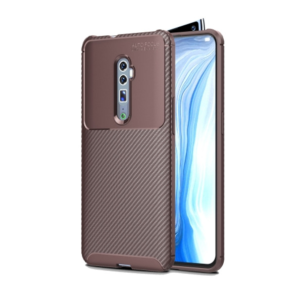 For Xiaomi Redmi Note 8 Pro Carbon Fiber Texture Shockproof TPU Case(Brown)