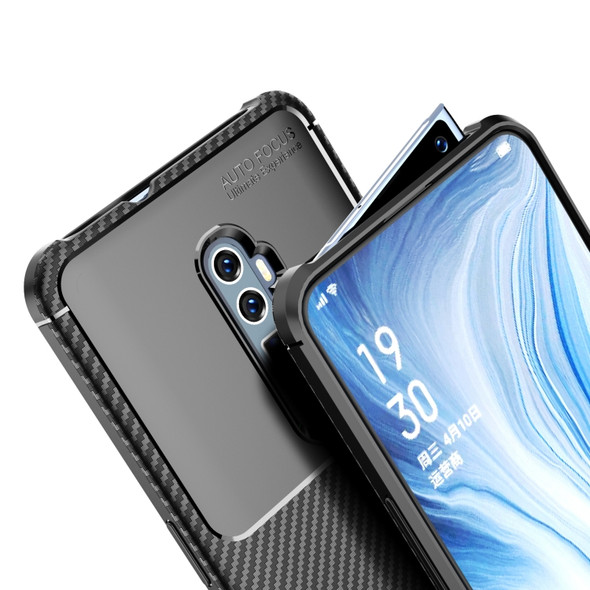 For Xiaomi Redmi Note 8 Pro Carbon Fiber Texture Shockproof TPU Case(Brown)