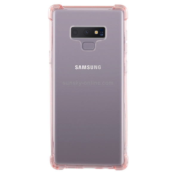 50 PCS 0.75mm Dropproof Transparent TPU Case for Galaxy Note9(Pink)