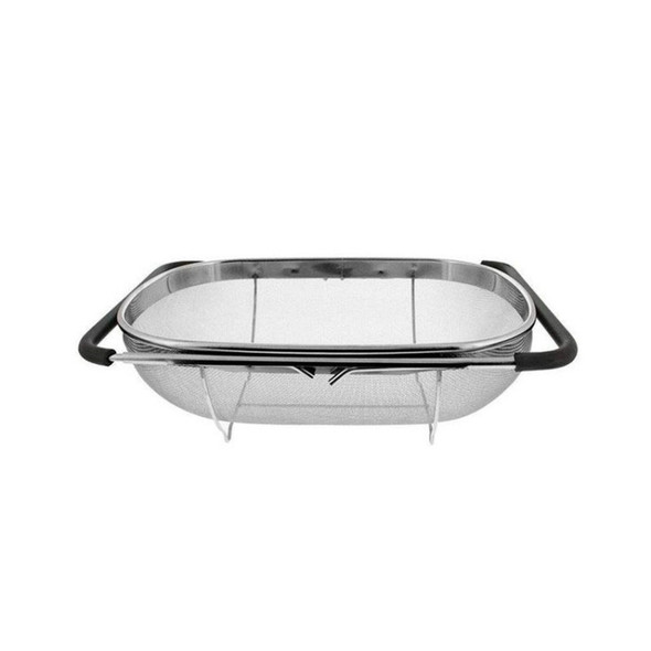 2 PCS Stainless Steel Foldingf Filter Kitchen Tools Drainage Household Retractable Vegetable Fruit Basket, Size:18x27x11cm