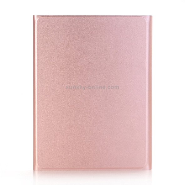 A02 for iPad 4 / 3 / 2 Universal Ultra-thin ABS Horizontal Flip Case + Bluetooth Keyboard(Rose Gold)