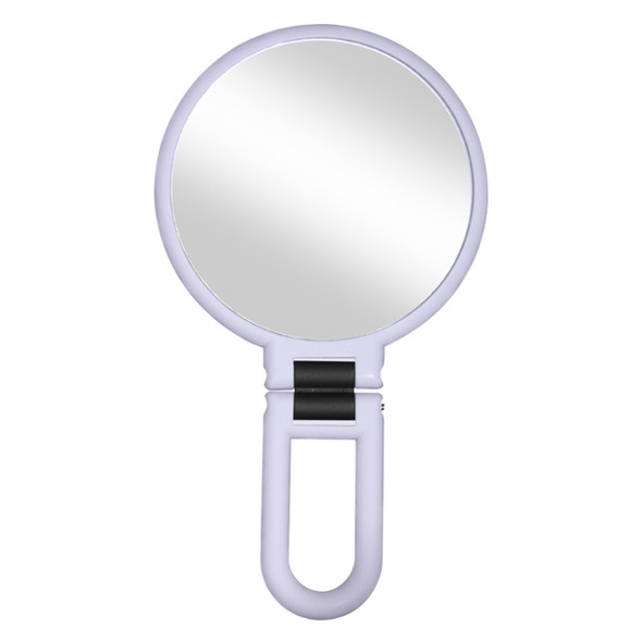 Portable Handheld Folding Adjustable Mount Magnifying Makeup Mirror, Size:15 Times(Purple)