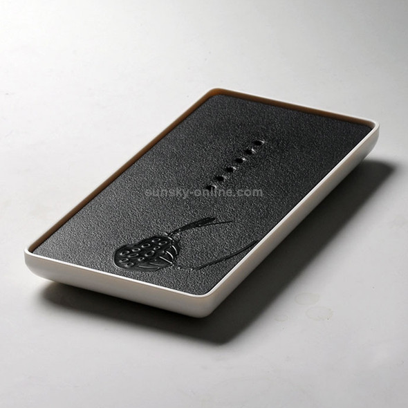 Rectangle Melamine Material Tea Tray with Round Holes, Size: 28 x 14 x 3cm