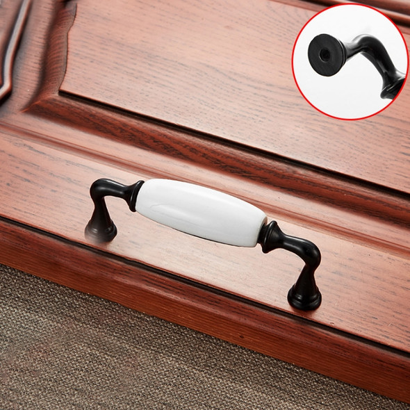 5 PCS 5035_96 Black and White Ceramic Closet Cabinet Handle Pitch: 96mm