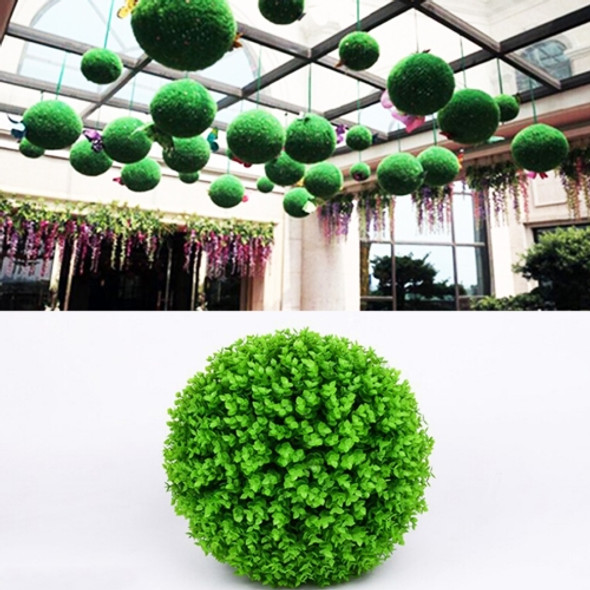 Artificial Green Eucalyptus Plant Ball Tree Wedding Event Home Outdoor Decoration Hanging Ornament, Diameter: 9.5 inch