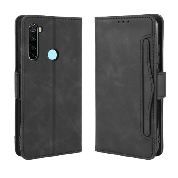 For Xiaomi Redmi Note 8 Wallet Style Skin Feel Calf Pattern Leather Case ?with Separate Card Slot(Black)