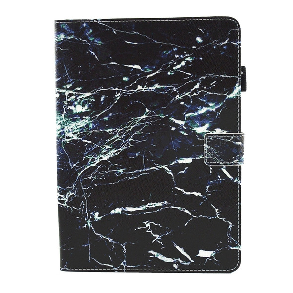 For iPad mini 4 / mini 3 / mini 2 / mini Universal Black Marble Pattern Horizontal Flip Leather Protective Case with Holder & Card Slots & Sleep