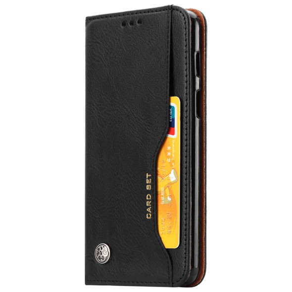 Knead Skin Texture Horizontal Flip Leather Case for OnePlus 6, with Photo Frame & Holder & Card Slots & Wallet(Black)