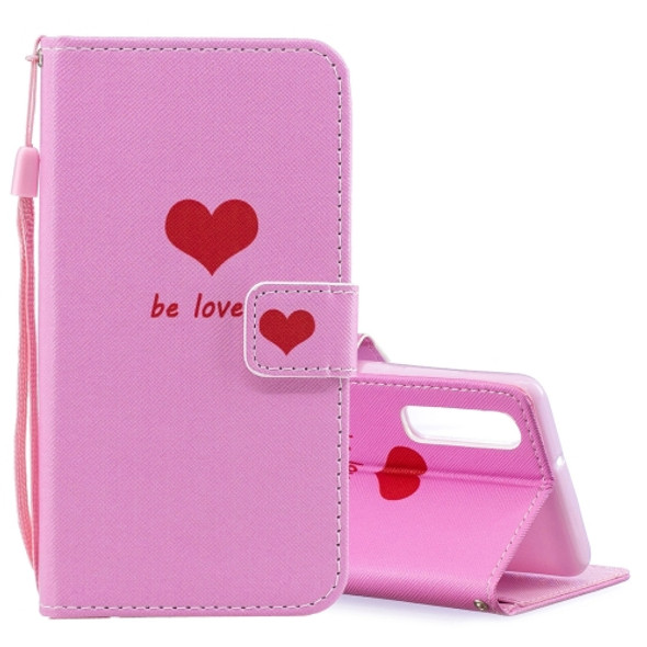 Heart Pattern Horizontal Flip Leather Case for Huawei P30, with Holder & Card Slots & Wallet