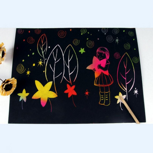 20 PCS DIY Handmade Creative Scratch Painting Art Paper Children Educational Toys