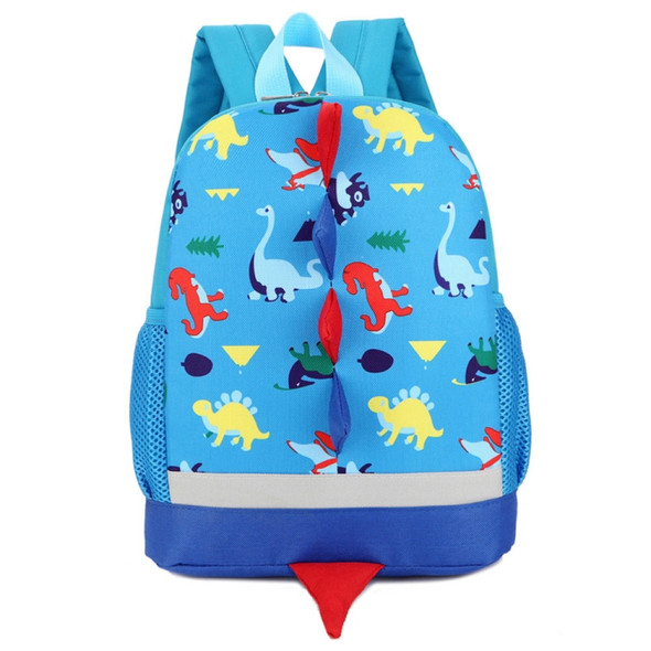 Backpack Cute Cartoon Dinosaur School Bags for Children(Blue)